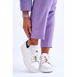 FG2 Damskie Buty Sportowe Na Masywnej Platformie Biało-Czarne Chante białe 1