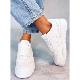 PA1 Sneakersy damskie Nicholls White białe 1