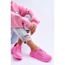 FB2 Damskie Wsuwane Buty Sportowe Sneakersy Różowe Rosett 8