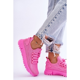 FB2 Damskie Wsuwane Buty Sportowe Sneakersy Różowe Rosett 6