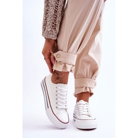 FB2 Damskie Trampki Na Masywnej Platformie Białe Ember 1