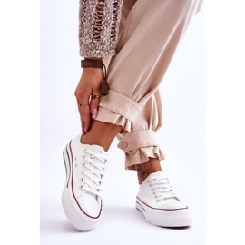 FB2 Damskie Trampki Na Masywnej Platformie Białe Ember 2