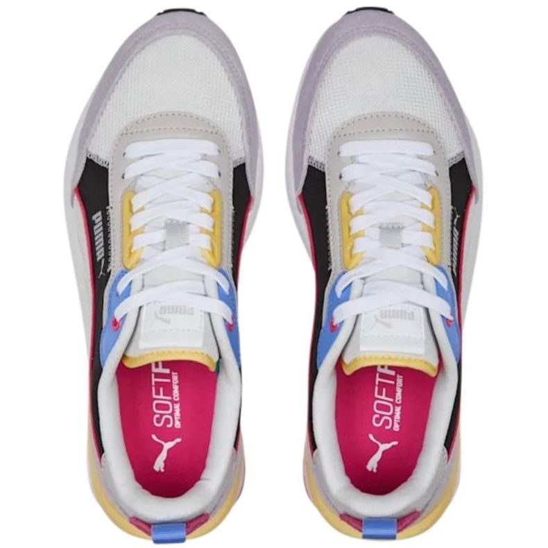 Buty Puma R22 beżowo-czarno-fioletowe 383462 24 wielokolorowe 1