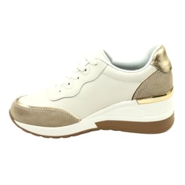 Sportowe buty damskie wiązane Filippo DP4660/23 WH BE białe 2
