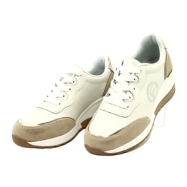 Sportowe buty damskie wiązane Filippo DP4660/23 WH BE białe 3