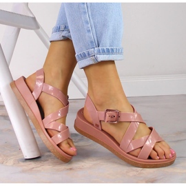 Komfortowe sandały damskie elastyczne pachnące nude ZAXY Plena Sand JJ285094 różowe 2