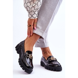 Vinceza Lakierowane Damskie Mokasyny Czarne Sanvi 2