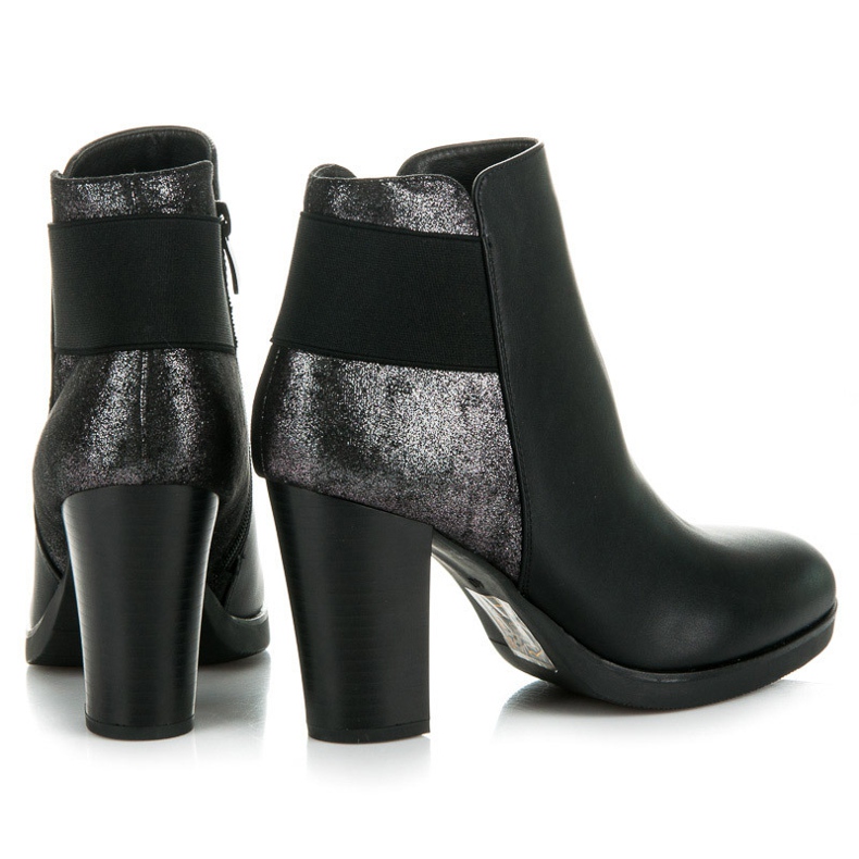 Vinceza Botki na słupku czarne 1