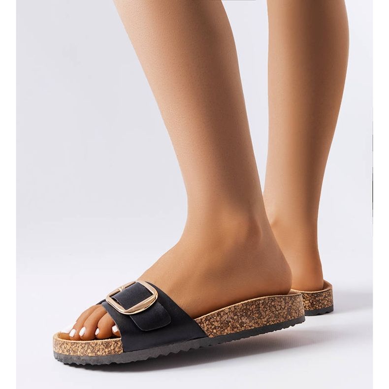 BM Czarne klapki z klamerką Benoit 2