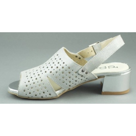 Dolce Pietro Sandały na słupku 2084 srebrne srebrny 1