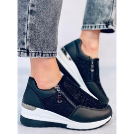 Sneakersy na koturnie Atwood Black czarne 2