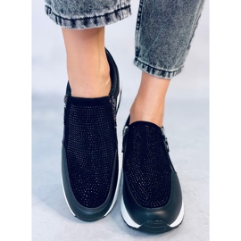 Sneakersy na koturnie Atwood Black czarne 1