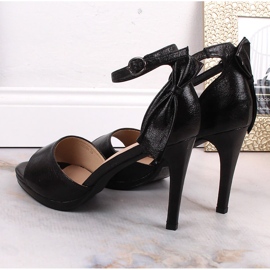 Sandały szpilki lakierowane czarne Potocki YQ21037 6