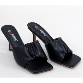 Seastar Klapki na szpilce Devon Black czarne 1