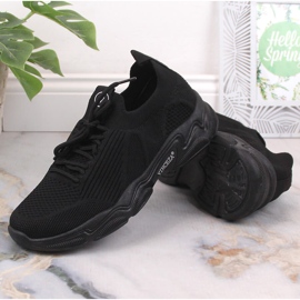 Buty sportowe damskie wsuwane czarne Vinceza 13574 8