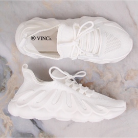 Buty sportowe damskie siateczkowe wsuwane białe Vinceza 13575 3