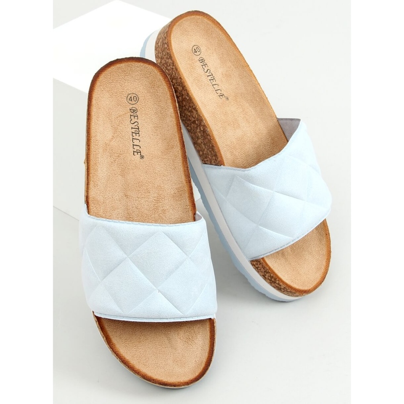 Klapki korkowe Bahr Blue niebieskie 1