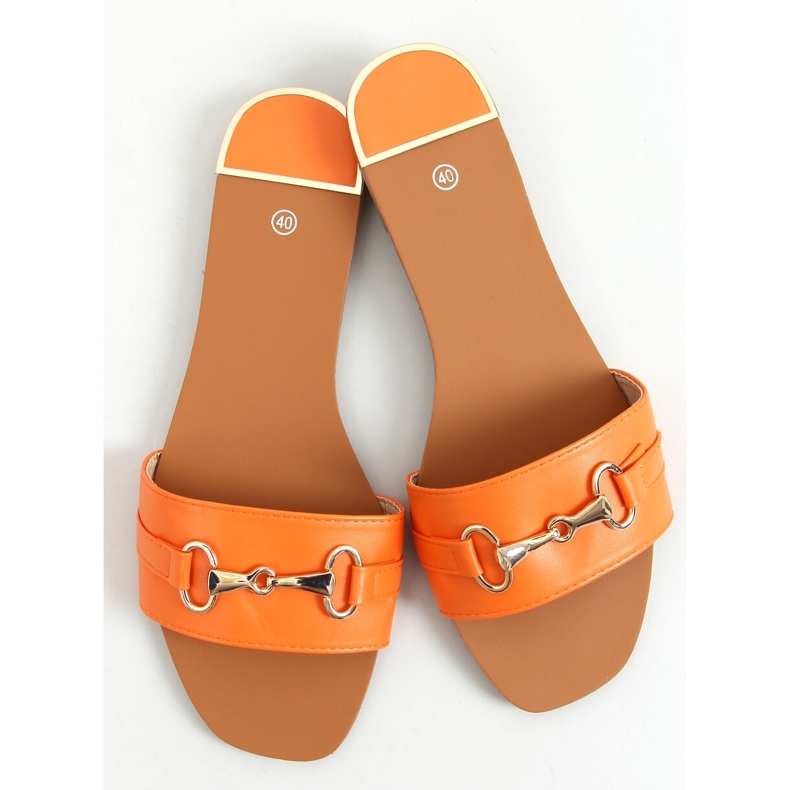 Klapki damskie Gallery Orange pomarańczowe 1