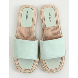 Klapki damskie zamszowe Daniels Green zielone 1