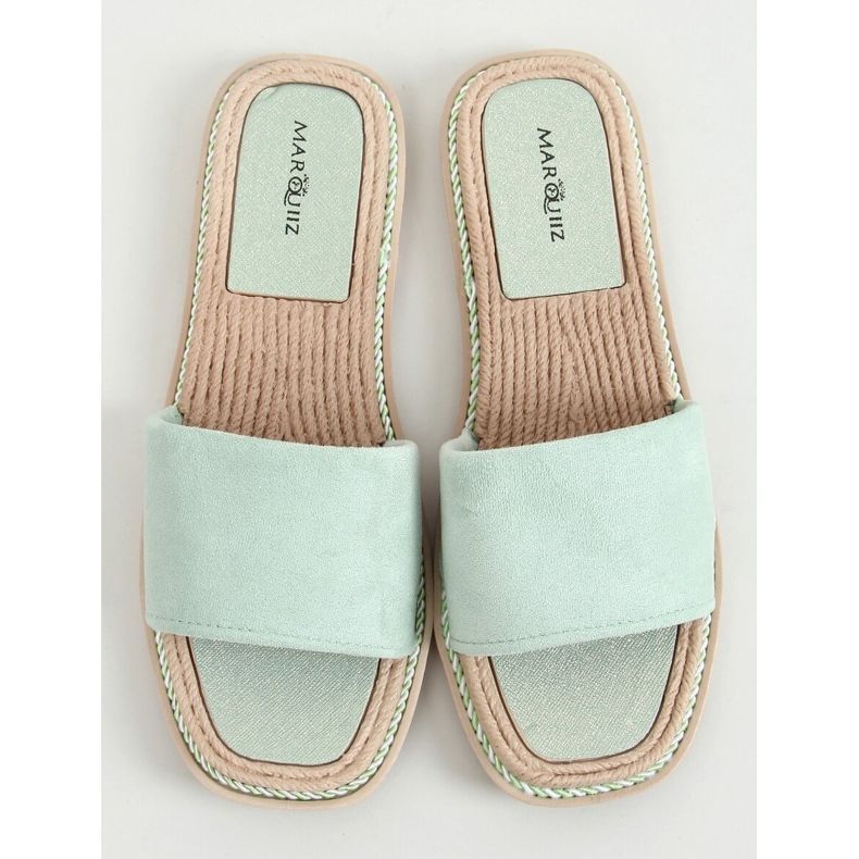 Klapki damskie zamszowe Daniels Green zielone 1