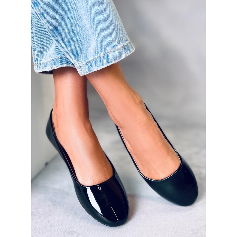 Baleriny lakierowane Cargil Black czarne 1