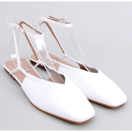 BM Baleriny z odkrytą piętą Gianna White białe 1