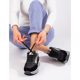 Sneakersy czarne na platformie Shelovet 1