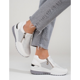 Damskie białe buty sneakersy Shelovet 2