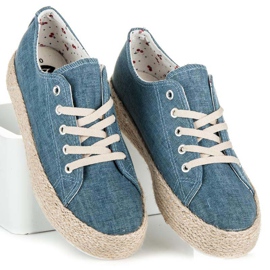 Kylie Espadryle na platformie niebieskie 1