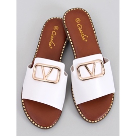 BM Klapki damskie Tonya White białe 1