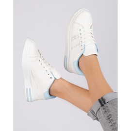 Białe buty sportowe sneakersy na platformie Shelovet 1