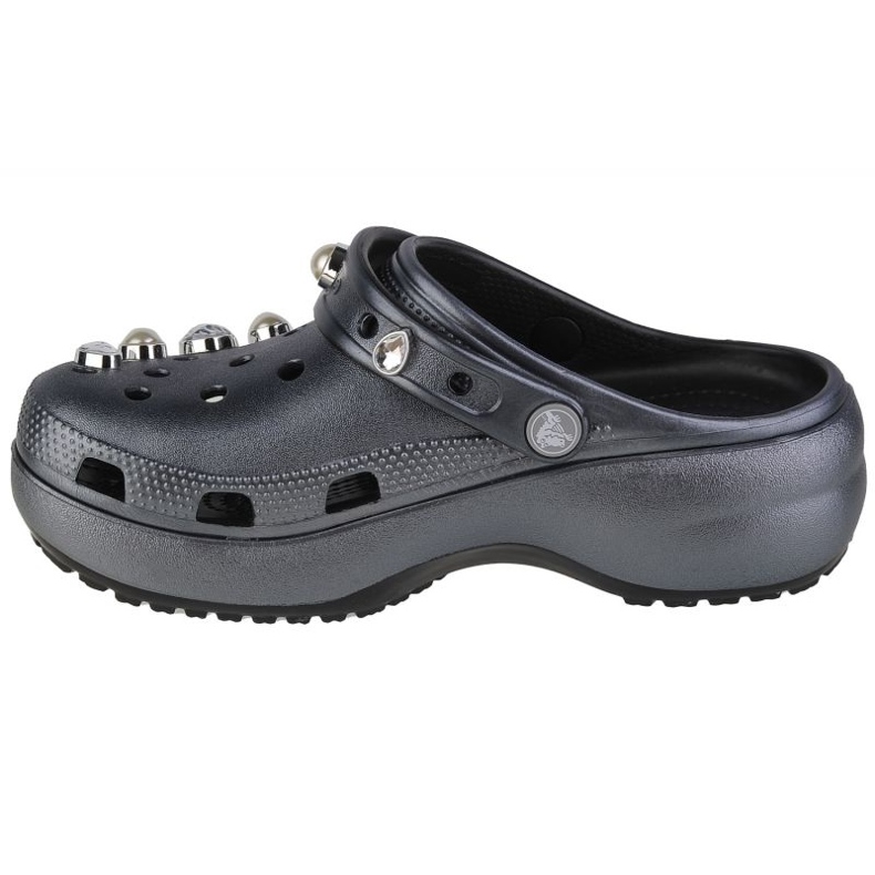 Klapki Crocs Classic Platform Crystals Pearls Clog W 208342-001 szare 1