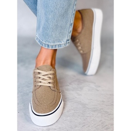 Trampki damskie Ming Khaki beżowy 2