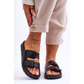 Damskie Klapki Na Platformie Czarne Vertigo 1