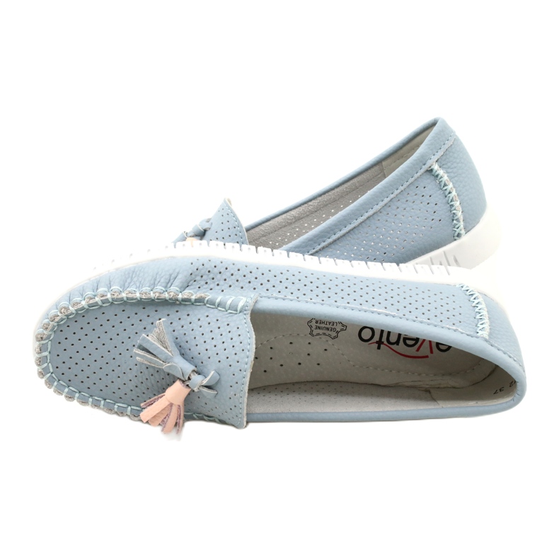 Modne Ażurowane Mokasyny Evento 23PB08-5372 Niebieskie 6