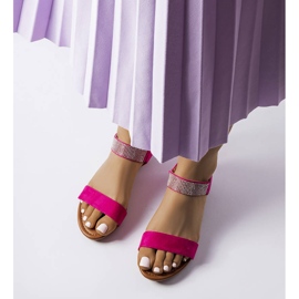 Różowe sandały zdobione cyrkoniami Dufresne 1