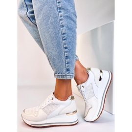 Sneakersy na koturnie Gilmore Beige beżowy 2