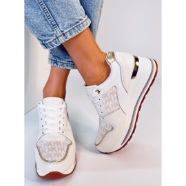 Sneakersy na koturnie Gilmore Beige beżowy 1