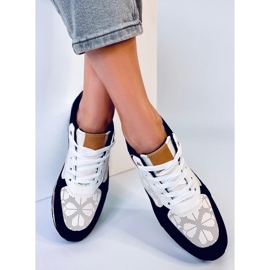 Sneakersy na koturnie Greer Black czarne 1