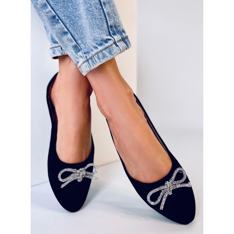 Baleriny migdałowe noski Batten Black czarne 1