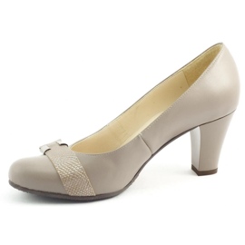 Czółenka Anis 3632 szare beżowy 2