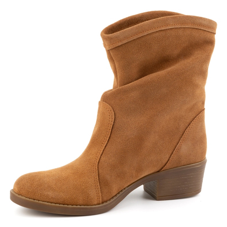 Olivier Botki na obcasie Mona rude pomarańczowe 2