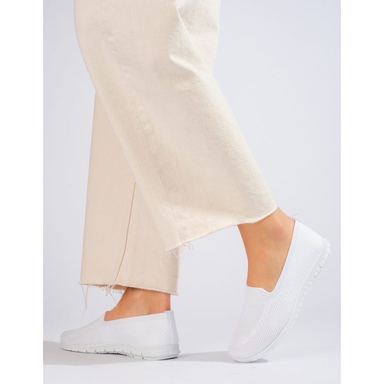 W. Potocki Damskie białe slip on tekstylne Potocki 1