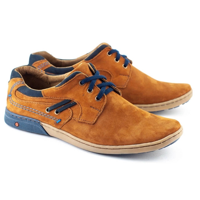 KOMODO Buty męskie casual 861L rude brązowe 2