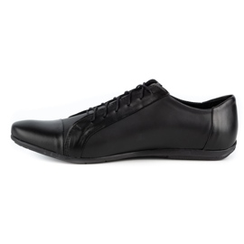 Polbut Eleganckie buty męskie do jeansów C23 czarne 1