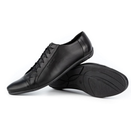 Polbut Eleganckie buty męskie do jeansów C23 czarne 4