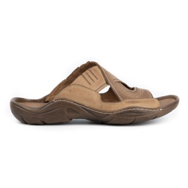 Mario Pala Klapki męskie 400 brązowe 1