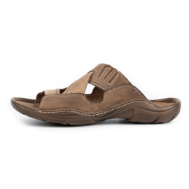 Mario Pala Klapki męskie 400 brązowe 2