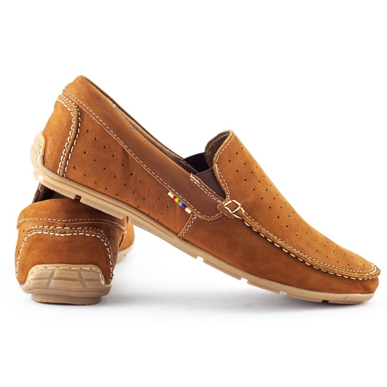 KOMODO Mokasyny męskie 890 rude wielokolorowe 1