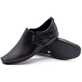 KOMODO Skórzane buty męskie 711 czarne 3